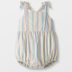 🛍️👗 2 for $20 Hanna Anderson baby girl striped romper